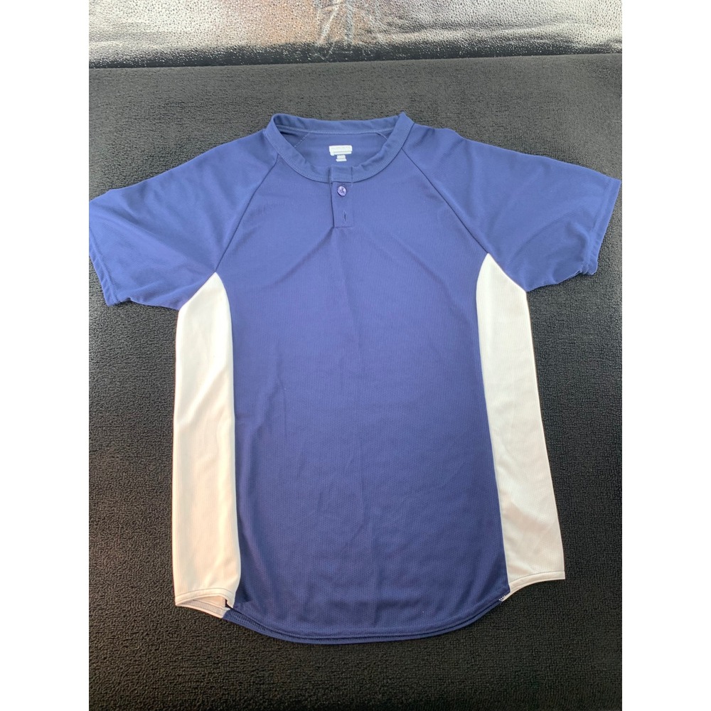 Augusta‎ Sportswear Mens Baseball Jersey Short Sleeve Blue White Adult M